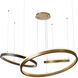 Saphira LED Brushed Gold / Bronze / Silver Chandelier Ceiling Light